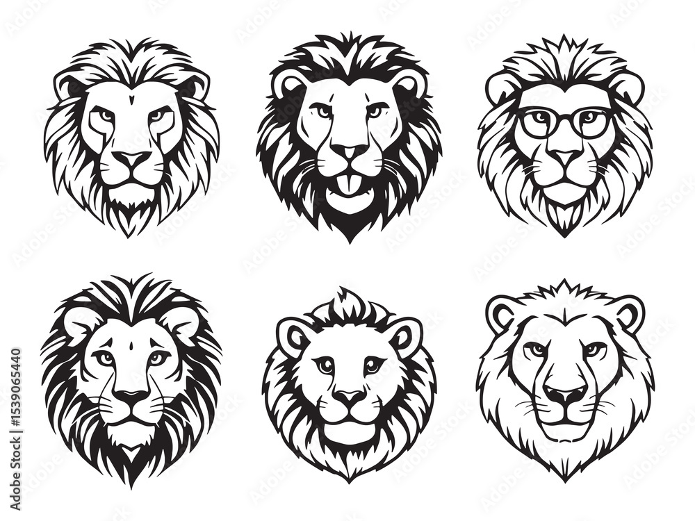 Lion Simple Line Drawing Vector Lion Simple Line Drawing Vector