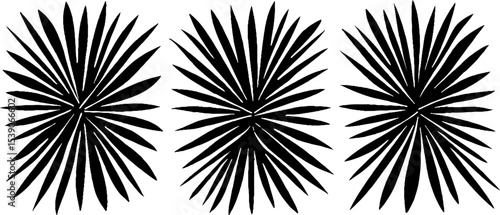 Minimalist black and white fringe pattern design for banner decoration