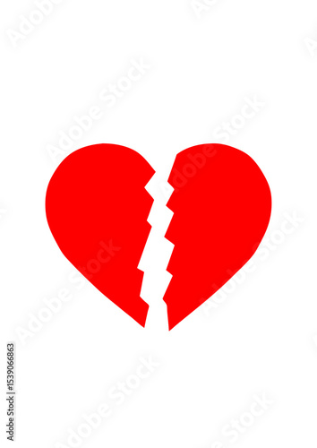 coeur dechirer casser separe