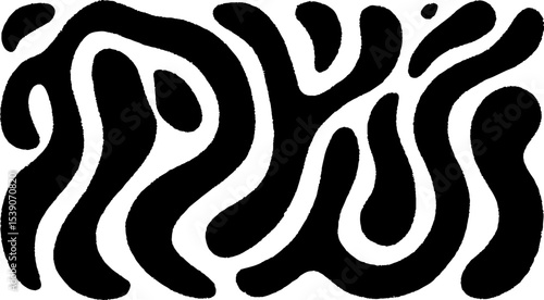 Retro wave pattern in minimalist black and white design for abstract art