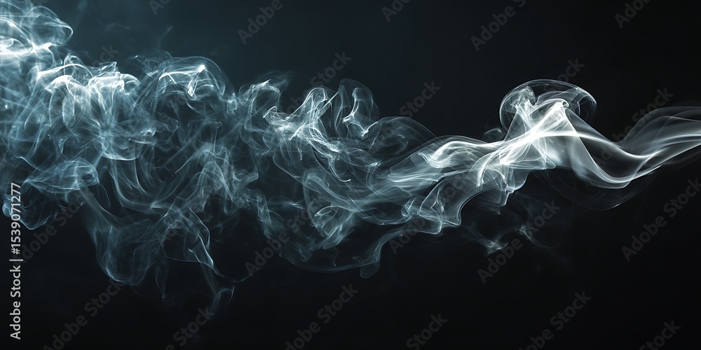 Fototapeta premium Stunning Abstract Smoke Effect: Blue and White Vapor Background