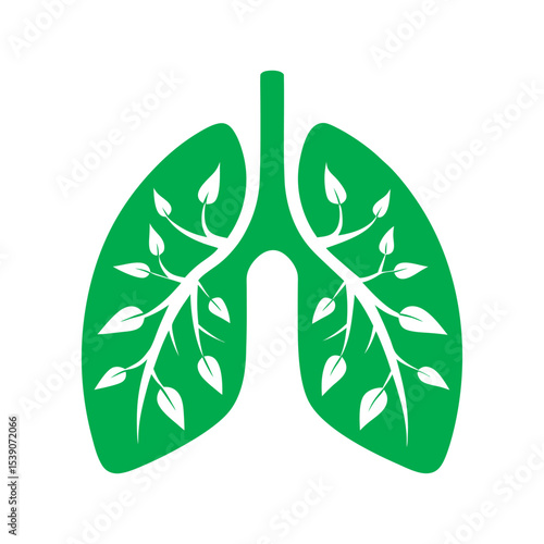 Lung Leaf Symbol Silhouette Icon