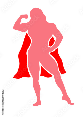 femme bodybuilder muscle super cape heroine