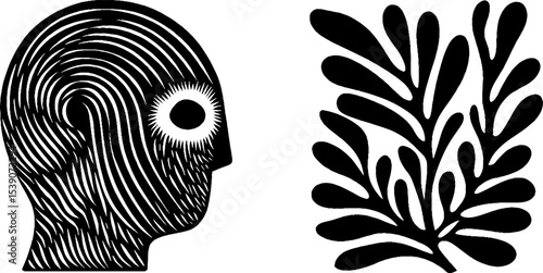 Athena helm and owl silhouette with olive branch design for art and mythology inspiration