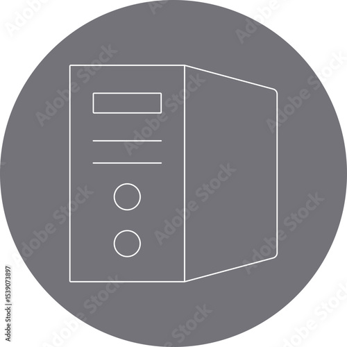 CPU single icon vector illustration