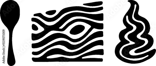 Artistic cake slice with teaspoon and frosting swirl design for culinary inspiration