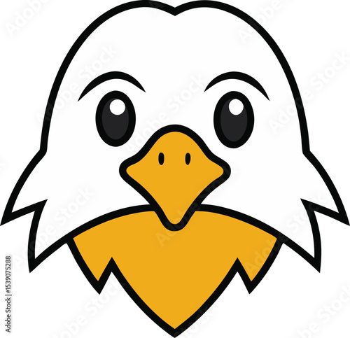 eagle head icon clipart vector on transparent background
