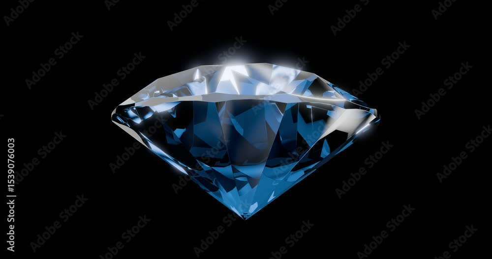 Rotating blue gemstone Rotating blue gemstone