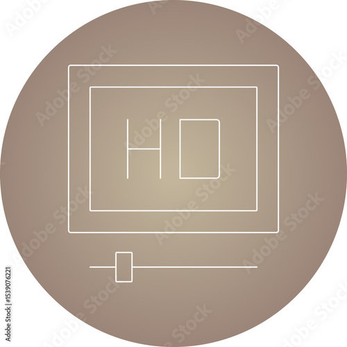 HD Video single icon vector illustration
