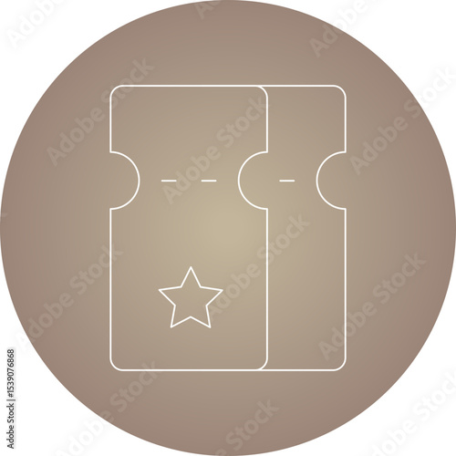 Tickets single icon vector illustration