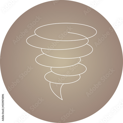 Tornado single icon vector illustration