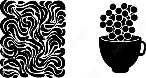 Mythical dionysus cup with grapes and artistic vine design
