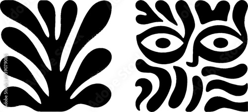 Abstract fractal bloom and curved face design for cosmic art prints