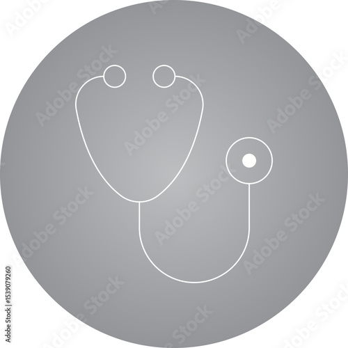Stethoscope single icon vector illustration
