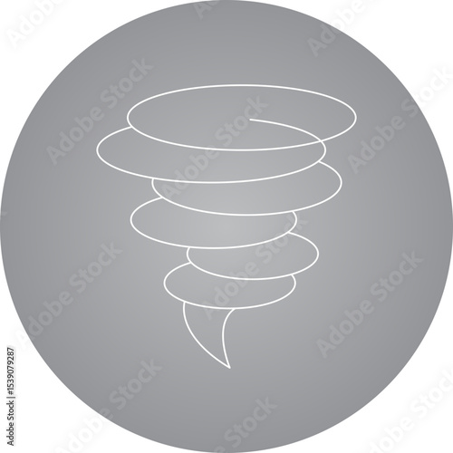 Tornado single icon vector illustration