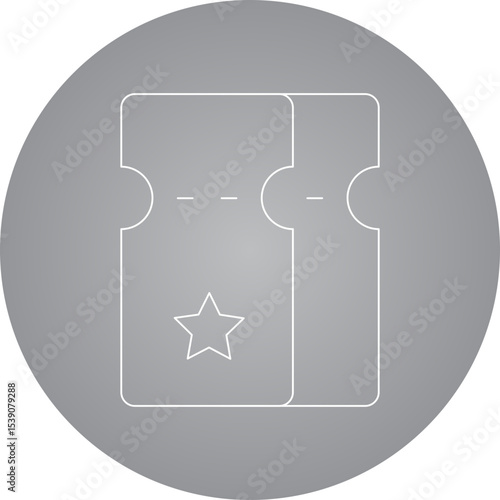 Tickets single icon vector illustration