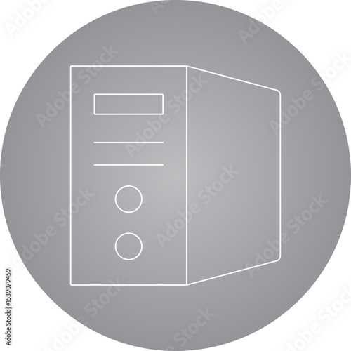CPU single icon vector illustration