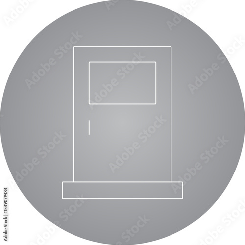 Doors single icon vector illustration