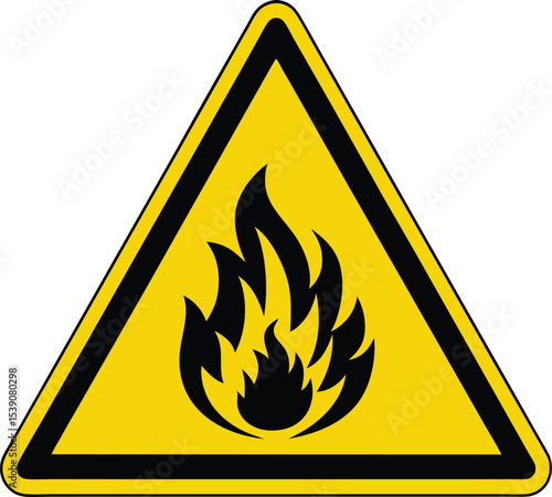 fire danger sign. flammable warning icon