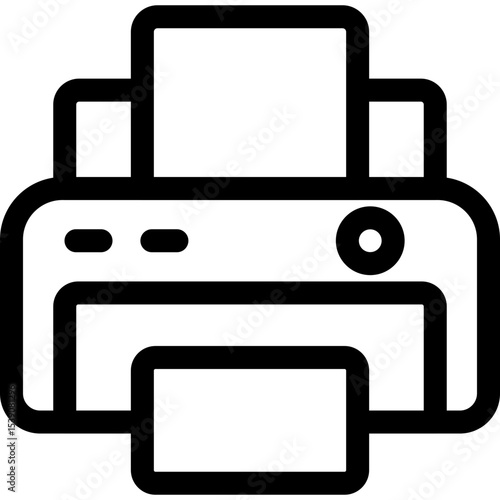 Printer single icon vector illustration