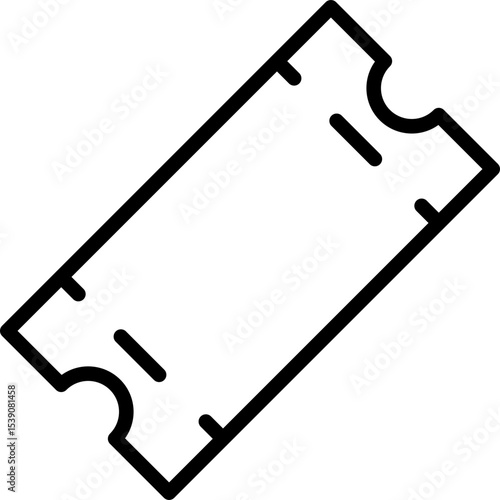 Ticket single icon vector illustration