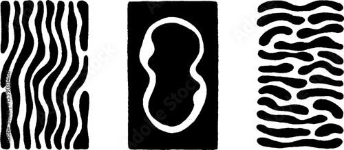 Abstract needle arc and woven thread patterns for creative textile design