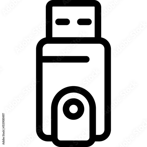 USB single icon vector illustration