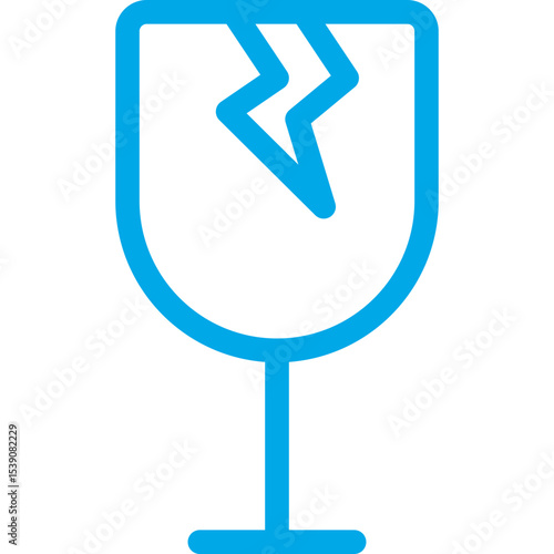 Broken glass single icon vector illustration