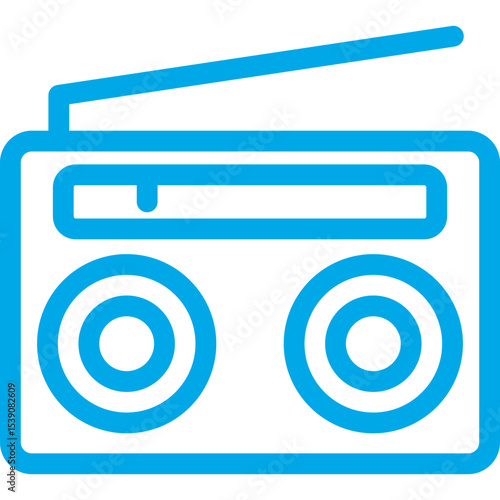 Radio single icon vector illustration
