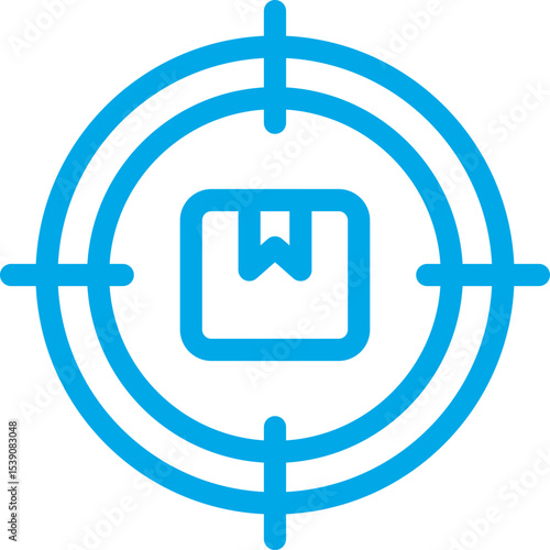 Target box single icon vector illustration