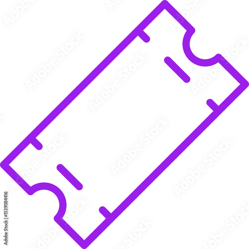 Ticket single icon vector illustration
