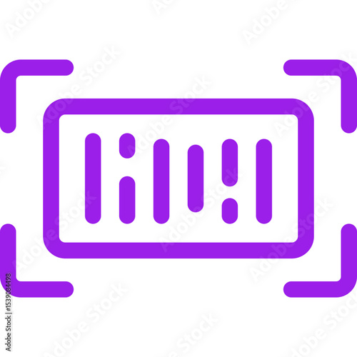 Barcode scanner single icon vector illustration