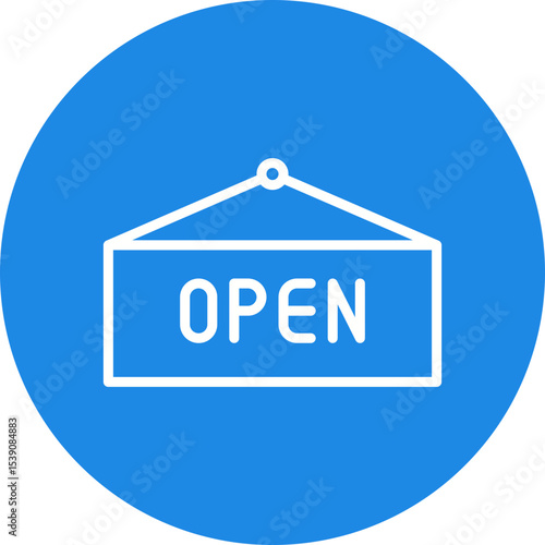 Open single icon vector illustration