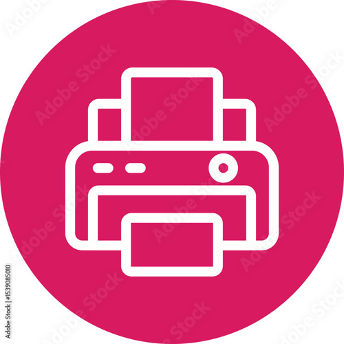Printer single icon vector illustration