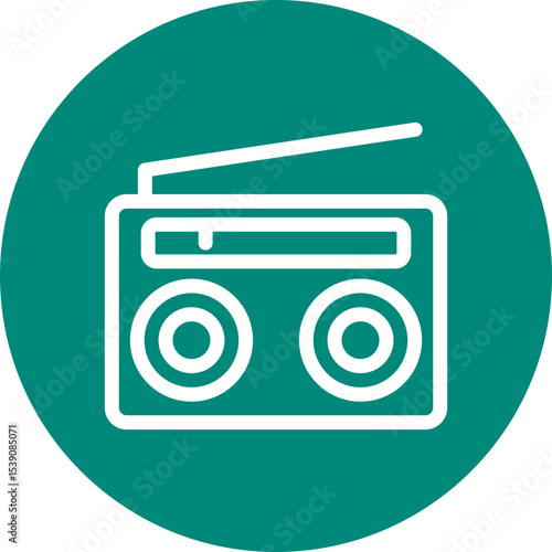 Radio single icon vector illustration