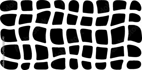 Abstract minimalist wireframe grid pattern in black and white