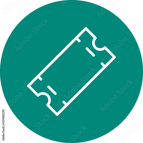Ticket single icon vector illustration