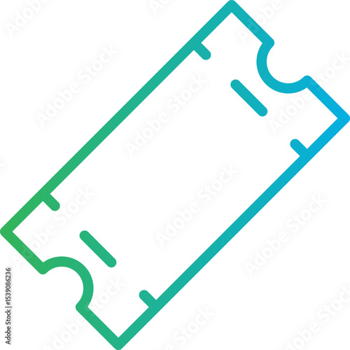 Ticket single icon vector illustration