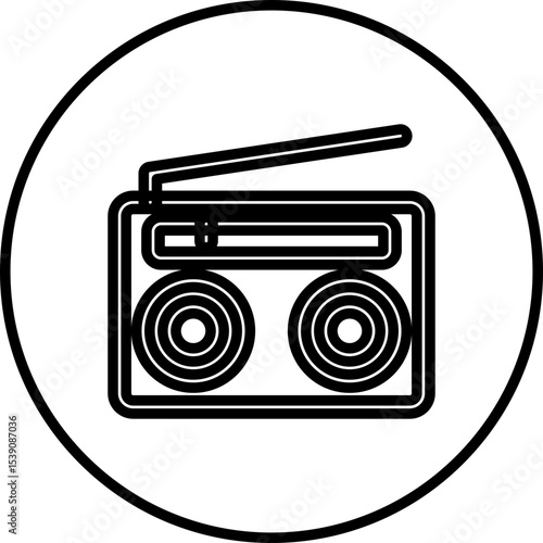 Radio single icon vector illustration
