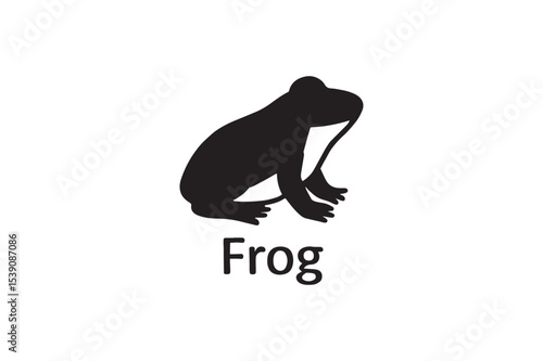 Frog lice silhouette on white background.01