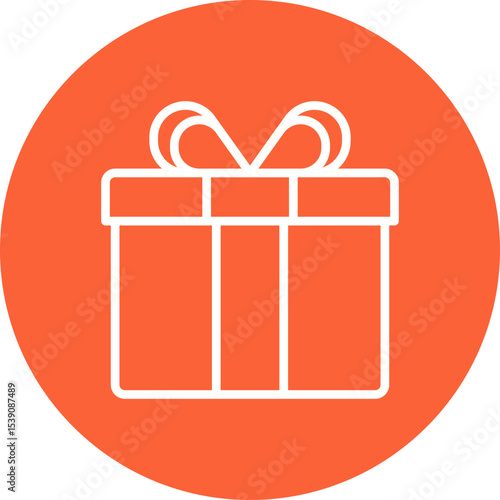 Giftbox single icon vector illustration