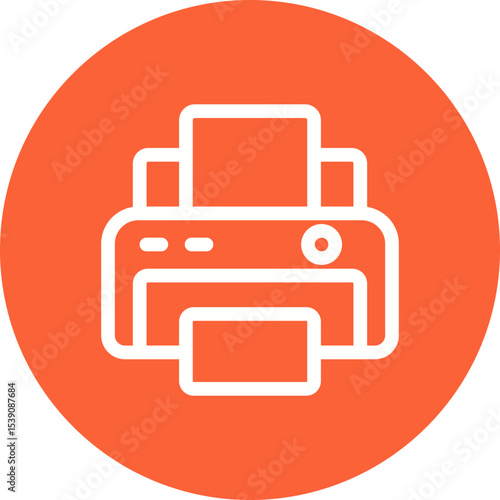 Printer single icon vector illustration