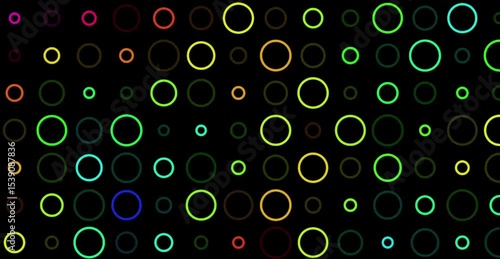 Living Geometry Rotating Spiral Pattern in Neon Hues