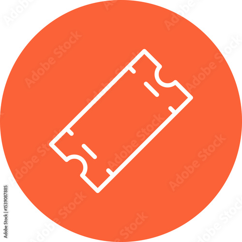 Ticket single icon vector illustration