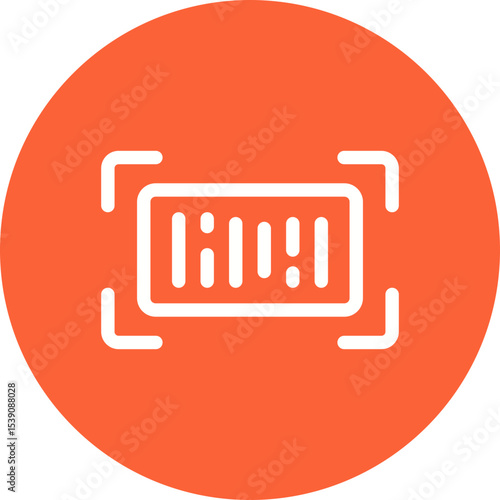 Barcode scanner single icon vector illustration