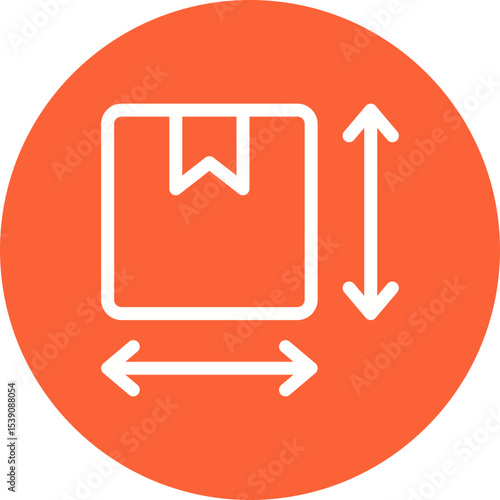Box dimensions single icon vector illustration