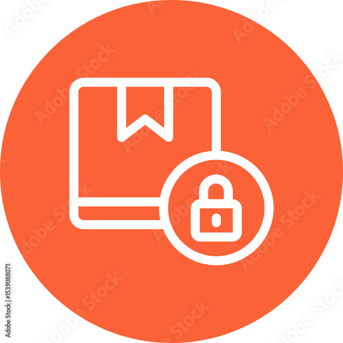 Box locked single icon vector illustration
