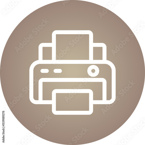 Printer single icon vector illustration