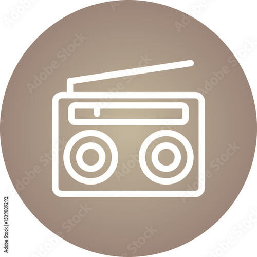 Radio single icon vector illustration