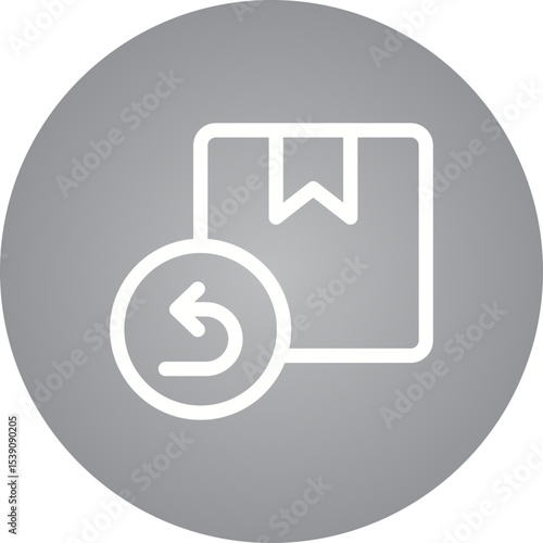 Parcel return single icon vector illustration